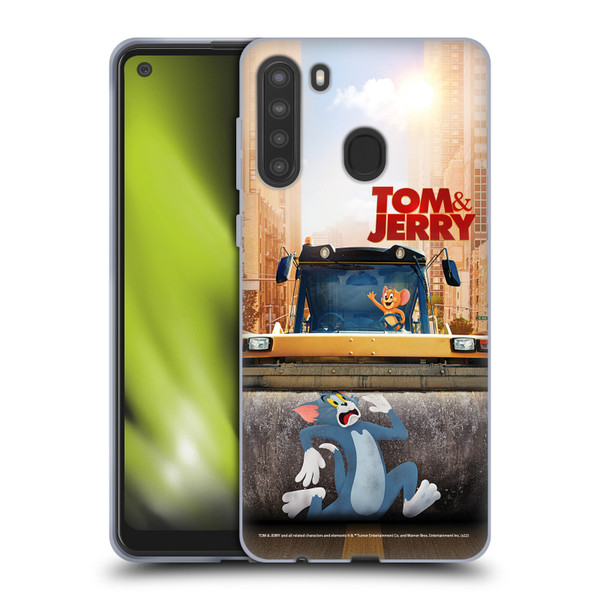 Tom And Jerry Movie (2021) Graphics Rolling Soft Gel Case for Samsung Galaxy A21 (2020)