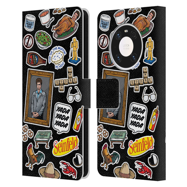 Seinfeld Graphics Sticker Collage Leather Book Wallet Case Cover For Huawei Mate 40 Pro 5G