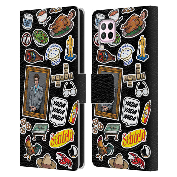 Seinfeld Graphics Sticker Collage Leather Book Wallet Case Cover For Huawei Nova 6 SE / P40 Lite