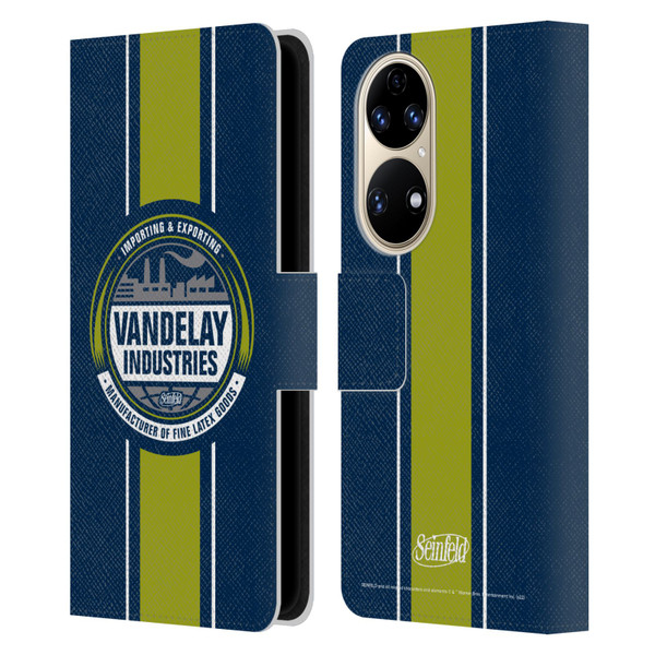 Seinfeld Graphics Vandelay Industries Leather Book Wallet Case Cover For Huawei P50
