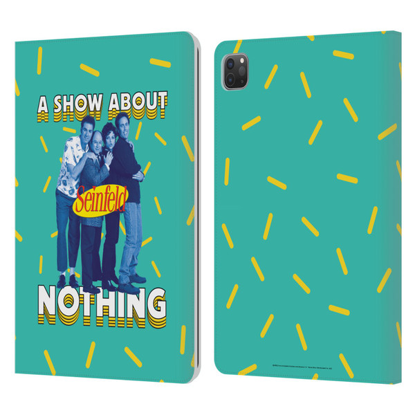 Seinfeld Graphics A Show About Nothing Leather Book Wallet Case Cover For Apple iPad Pro 11 2020 / 2021 / 2022