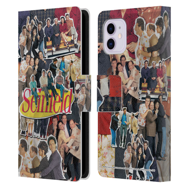 Seinfeld Graphics Collage Leather Book Wallet Case Cover For Apple iPhone 11