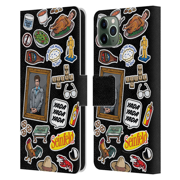 Seinfeld Graphics Sticker Collage Leather Book Wallet Case Cover For Apple iPhone 11 Pro Max