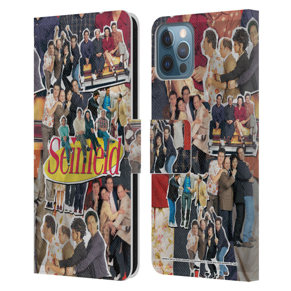 Seinfeld Graphics Collage Leather Book Wallet Case Cover For Apple iPhone 12 / iPhone 12 Pro
