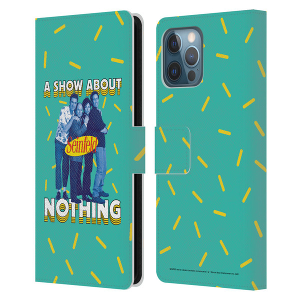 Seinfeld Graphics A Show About Nothing Leather Book Wallet Case Cover For Apple iPhone 12 Pro Max