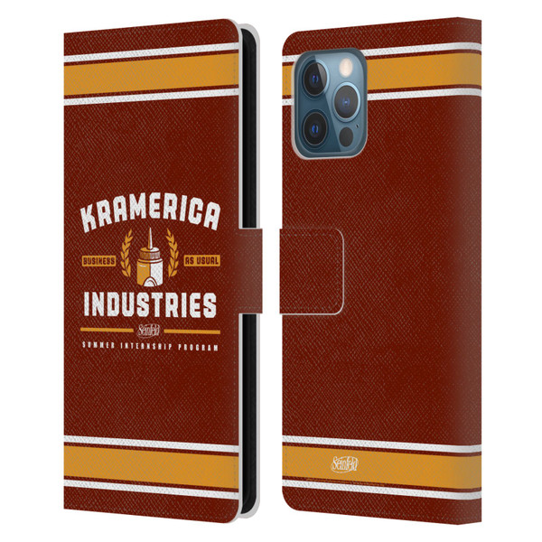Seinfeld Graphics Kramerica Industries Leather Book Wallet Case Cover For Apple iPhone 12 Pro Max