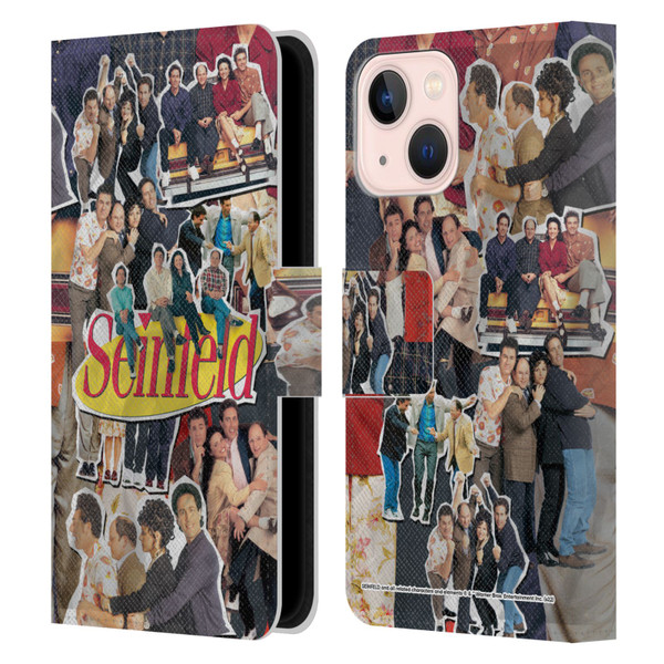 Seinfeld Graphics Collage Leather Book Wallet Case Cover For Apple iPhone 13 Mini