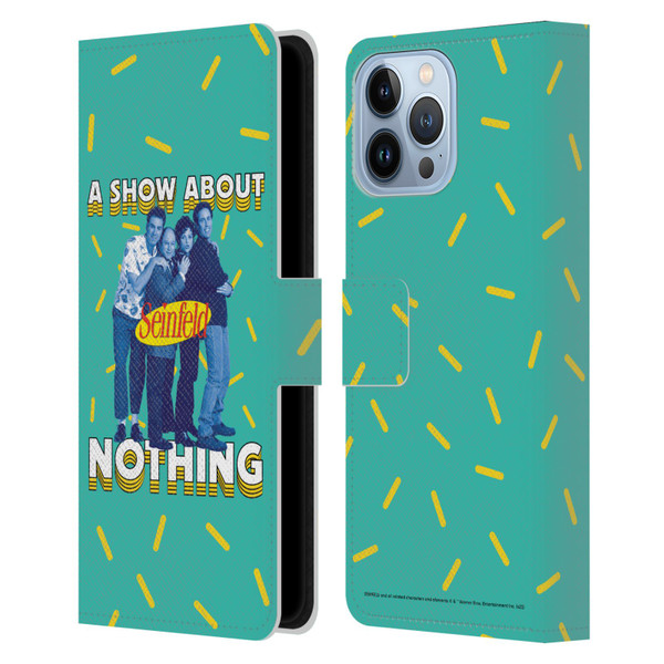 Seinfeld Graphics A Show About Nothing Leather Book Wallet Case Cover For Apple iPhone 13 Pro Max