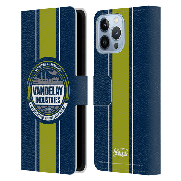 Seinfeld Graphics Vandelay Industries Leather Book Wallet Case Cover For Apple iPhone 13 Pro Max