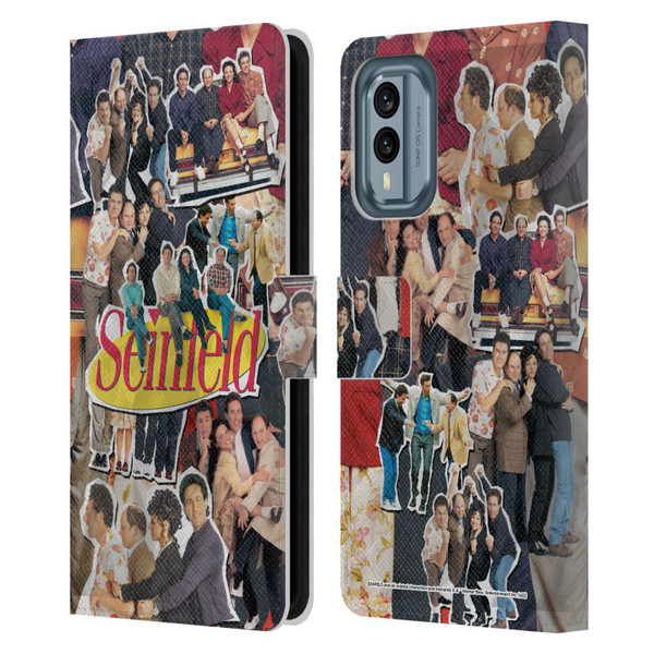 Seinfeld Graphics Collage Leather Book Wallet Case Cover For Nokia X30