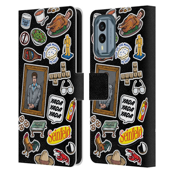 Seinfeld Graphics Sticker Collage Leather Book Wallet Case Cover For Nokia X30