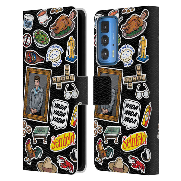Seinfeld Graphics Sticker Collage Leather Book Wallet Case Cover For Motorola Edge 20 Pro
