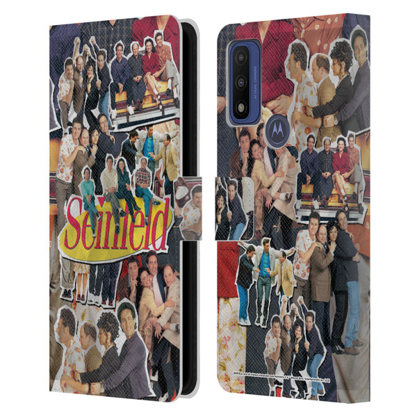 Seinfeld Graphics Collage Leather Book Wallet Case Cover For Motorola G Pure
