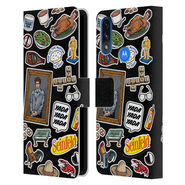 Seinfeld Graphics Sticker Collage Leather Book Wallet Case Cover For Motorola Moto E7 Power / Moto E7i Power