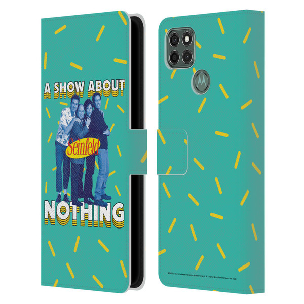 Seinfeld Graphics A Show About Nothing Leather Book Wallet Case Cover For Motorola Moto G9 Power