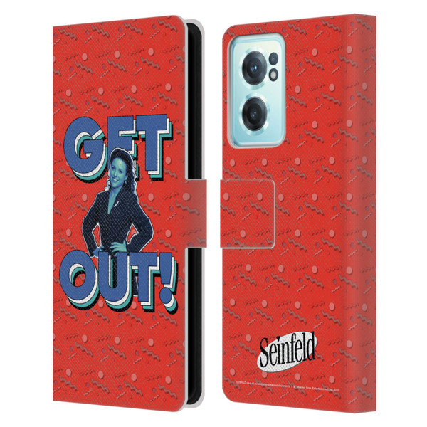 Seinfeld Graphics Get Out! Leather Book Wallet Case Cover For OnePlus Nord CE 2 5G