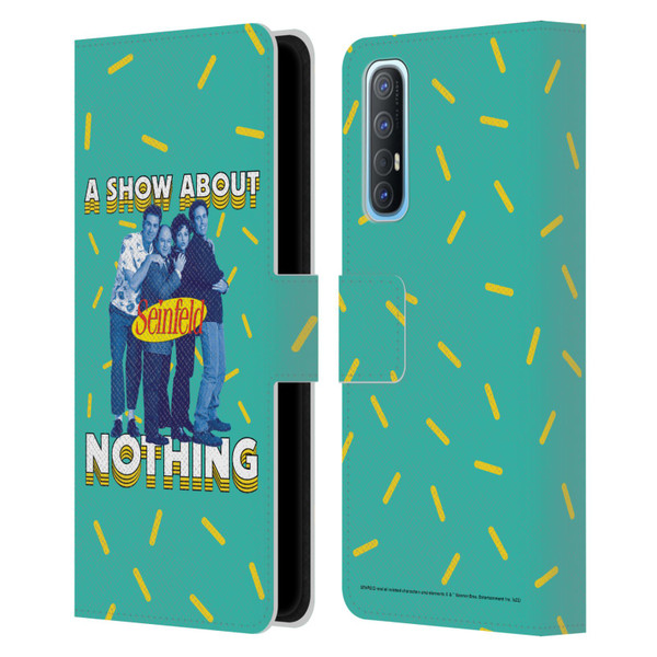 Seinfeld Graphics A Show About Nothing Leather Book Wallet Case Cover For OPPO Find X2 Neo 5G