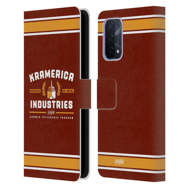 Seinfeld Graphics Kramerica Industries Leather Book Wallet Case Cover For OPPO A54 5G