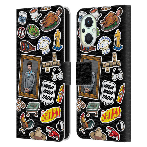 Seinfeld Graphics Sticker Collage Leather Book Wallet Case Cover For OPPO Reno8 Lite