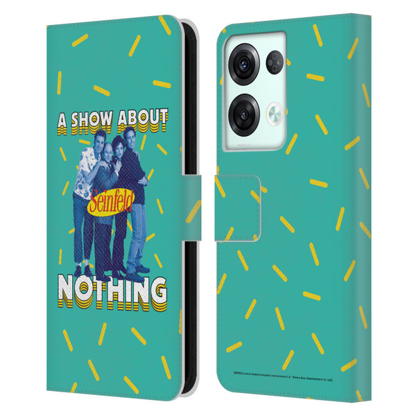 Seinfeld Graphics A Show About Nothing Leather Book Wallet Case Cover For OPPO Reno8 Pro