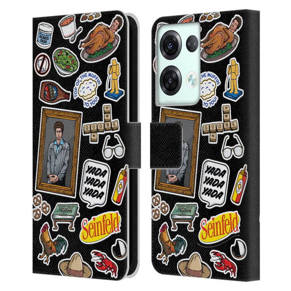 Seinfeld Graphics Sticker Collage Leather Book Wallet Case Cover For OPPO Reno8 Pro
