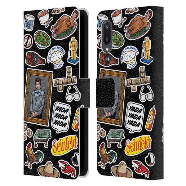 Seinfeld Graphics Sticker Collage Leather Book Wallet Case Cover For Samsung Galaxy A02/M02 (2021)