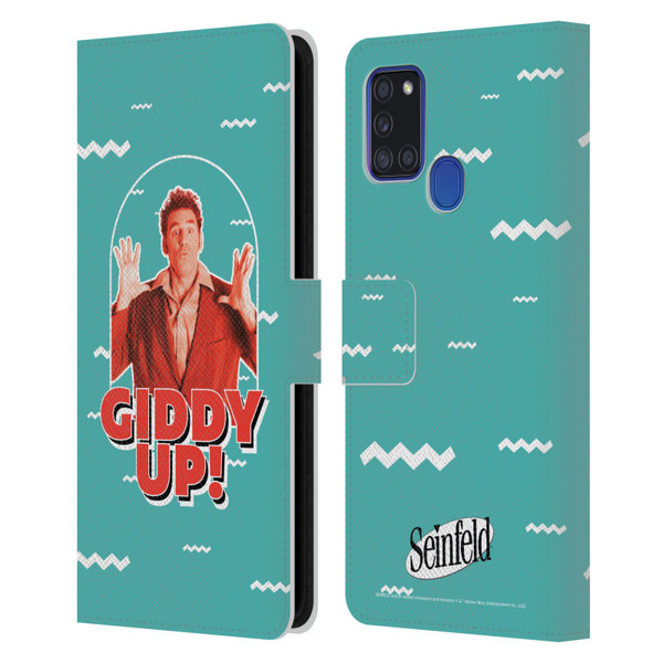 Seinfeld Graphics Giddy Up! Leather Book Wallet Case Cover For Samsung Galaxy A21s (2020)