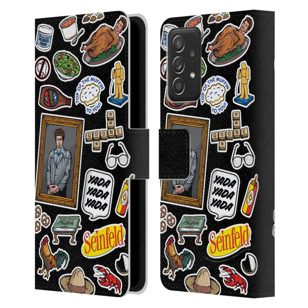 Seinfeld Graphics Sticker Collage Leather Book Wallet Case Cover For Samsung Galaxy A53 5G (2022)