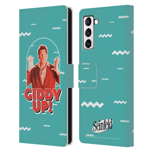 Seinfeld Graphics Giddy Up! Leather Book Wallet Case Cover For Samsung Galaxy S21+ 5G