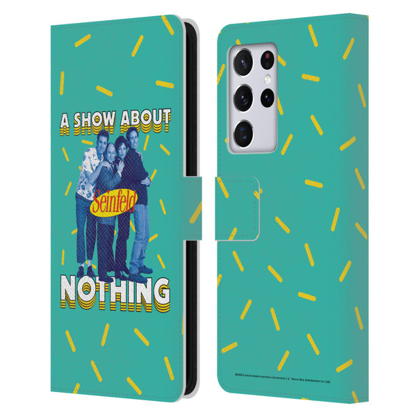 Seinfeld Graphics A Show About Nothing Leather Book Wallet Case Cover For Samsung Galaxy S21 Ultra 5G