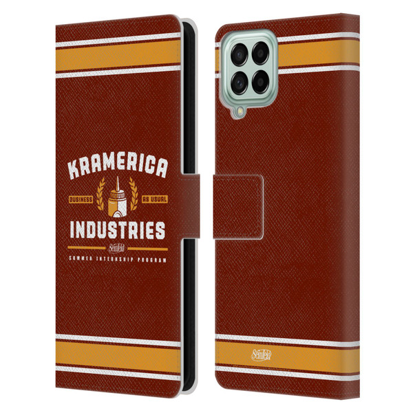 Seinfeld Graphics Kramerica Industries Leather Book Wallet Case Cover For Samsung Galaxy M33 (2022)