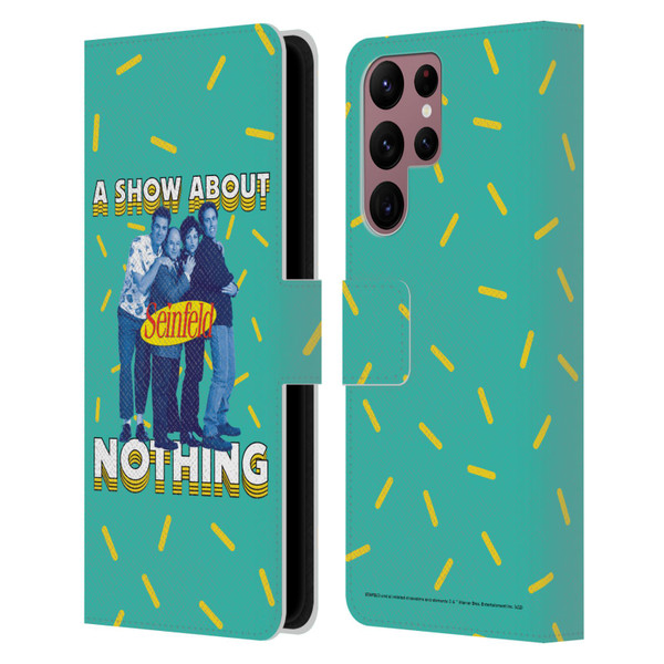 Seinfeld Graphics A Show About Nothing Leather Book Wallet Case Cover For Samsung Galaxy S22 Ultra 5G