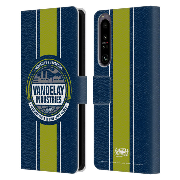 Seinfeld Graphics Vandelay Industries Leather Book Wallet Case Cover For Sony Xperia 1 IV