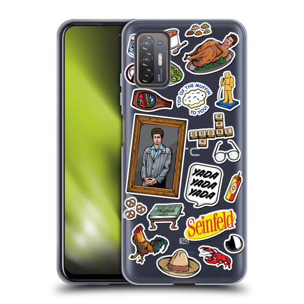 Seinfeld Graphics Sticker Collage Soft Gel Case for HTC Desire 21 Pro 5G