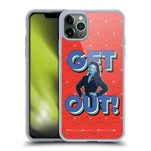 Seinfeld Graphics Get Out! Soft Gel Case for Apple iPhone 11 Pro Max