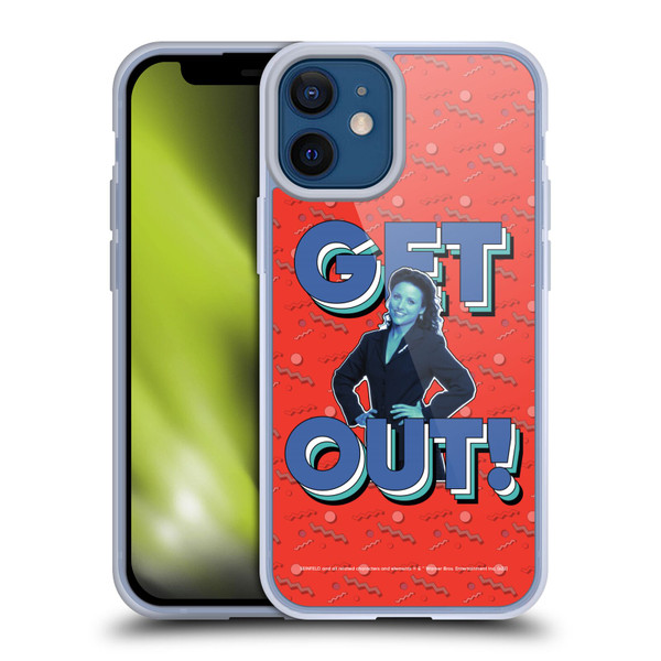 Seinfeld Graphics Get Out! Soft Gel Case for Apple iPhone 12 Mini