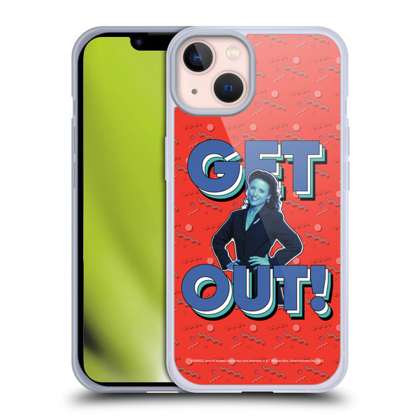 Seinfeld Graphics Get Out! Soft Gel Case for Apple iPhone 13