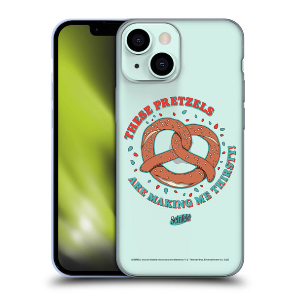 Seinfeld Graphics These Pretzels Soft Gel Case for Apple iPhone 13 Mini
