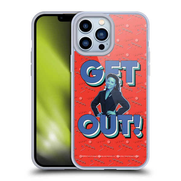 Seinfeld Graphics Get Out! Soft Gel Case for Apple iPhone 13 Pro Max