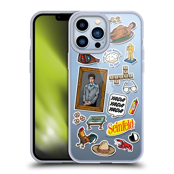 Seinfeld Graphics Sticker Collage Soft Gel Case for Apple iPhone 13 Pro Max & MagSafe