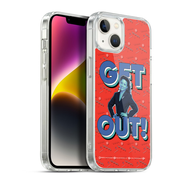 Seinfeld Graphics Get Out! Soft Gel Case for Apple iPhone 14 Plus & MagSafe