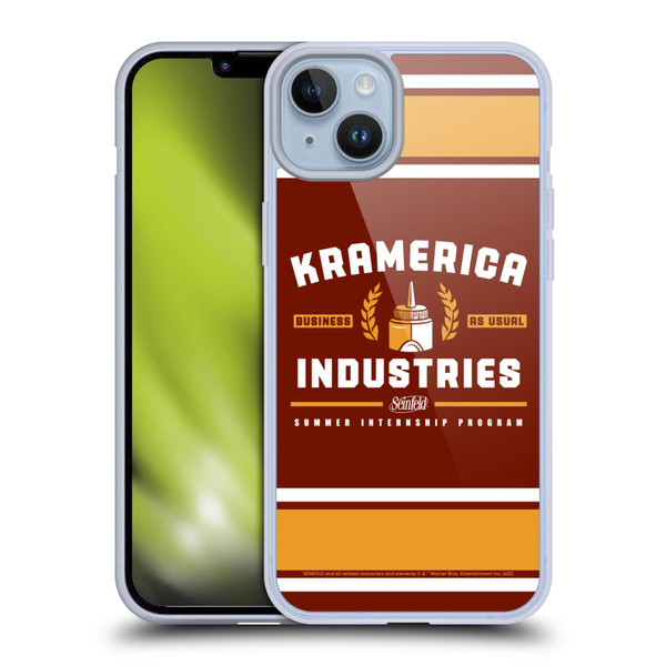 Seinfeld Graphics Kramerica Industries Soft Gel Case for Apple iPhone 14 Plus