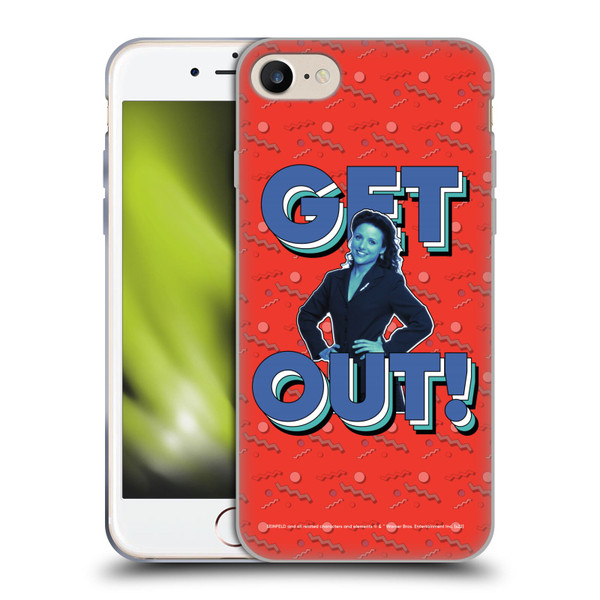 Seinfeld Graphics Get Out! Soft Gel Case for Apple iPhone 7 / 8 / SE 2020 & 2022