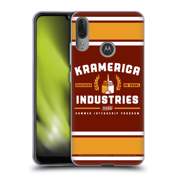 Seinfeld Graphics Kramerica Industries Soft Gel Case for Motorola Moto E6 Plus