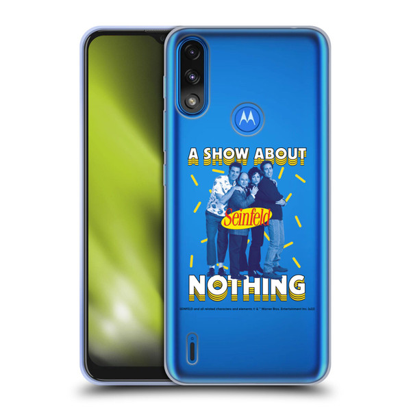 Seinfeld Graphics A Show About Nothing Soft Gel Case for Motorola Moto E7 Power / Moto E7i Power