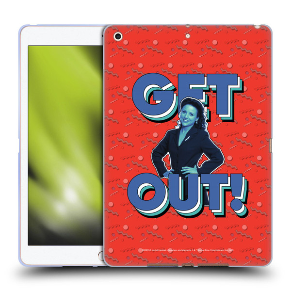 Seinfeld Graphics Get Out! Soft Gel Case for Apple iPad 10.2 2019/2020/2021