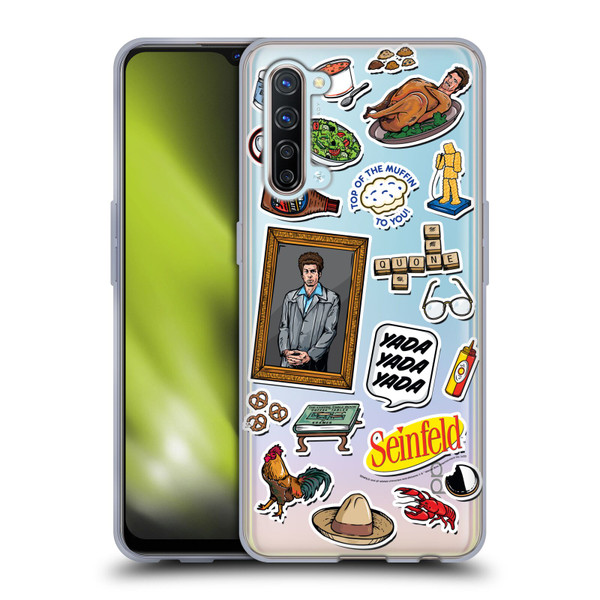 Seinfeld Graphics Sticker Collage Soft Gel Case for OPPO Find X2 Lite 5G