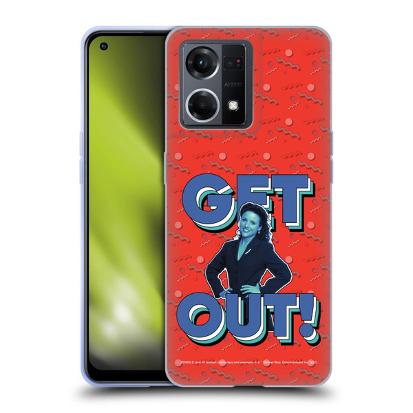Seinfeld Graphics Get Out! Soft Gel Case for OPPO Reno8 4G