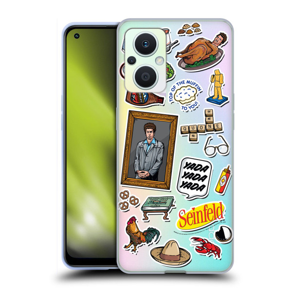 Seinfeld Graphics Sticker Collage Soft Gel Case for OPPO Reno8 Lite
