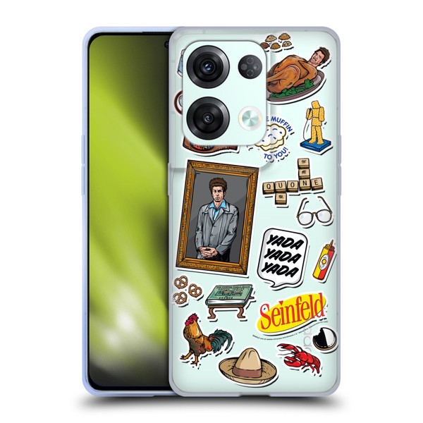 Seinfeld Graphics Sticker Collage Soft Gel Case for OPPO Reno8 Pro